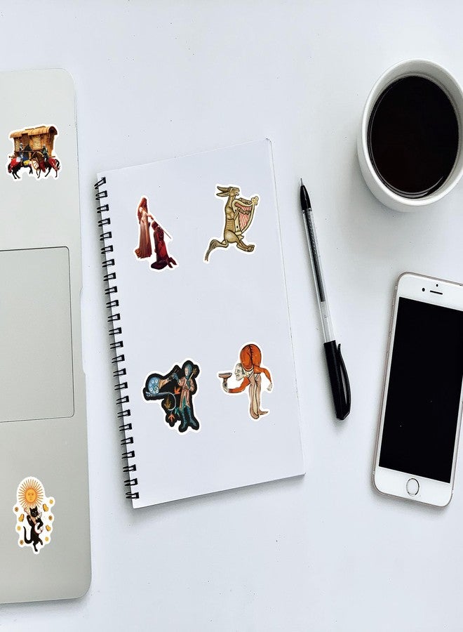 BLCAFEE 62 Pcs Medieval Stickers Graffiti Waterproof Vinyl for Birthday Party Supplies Decoration Favors for Water Bottles Laptop Suitcase Scrapbooking Choice - Image 5